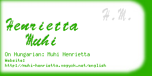 henrietta muhi business card